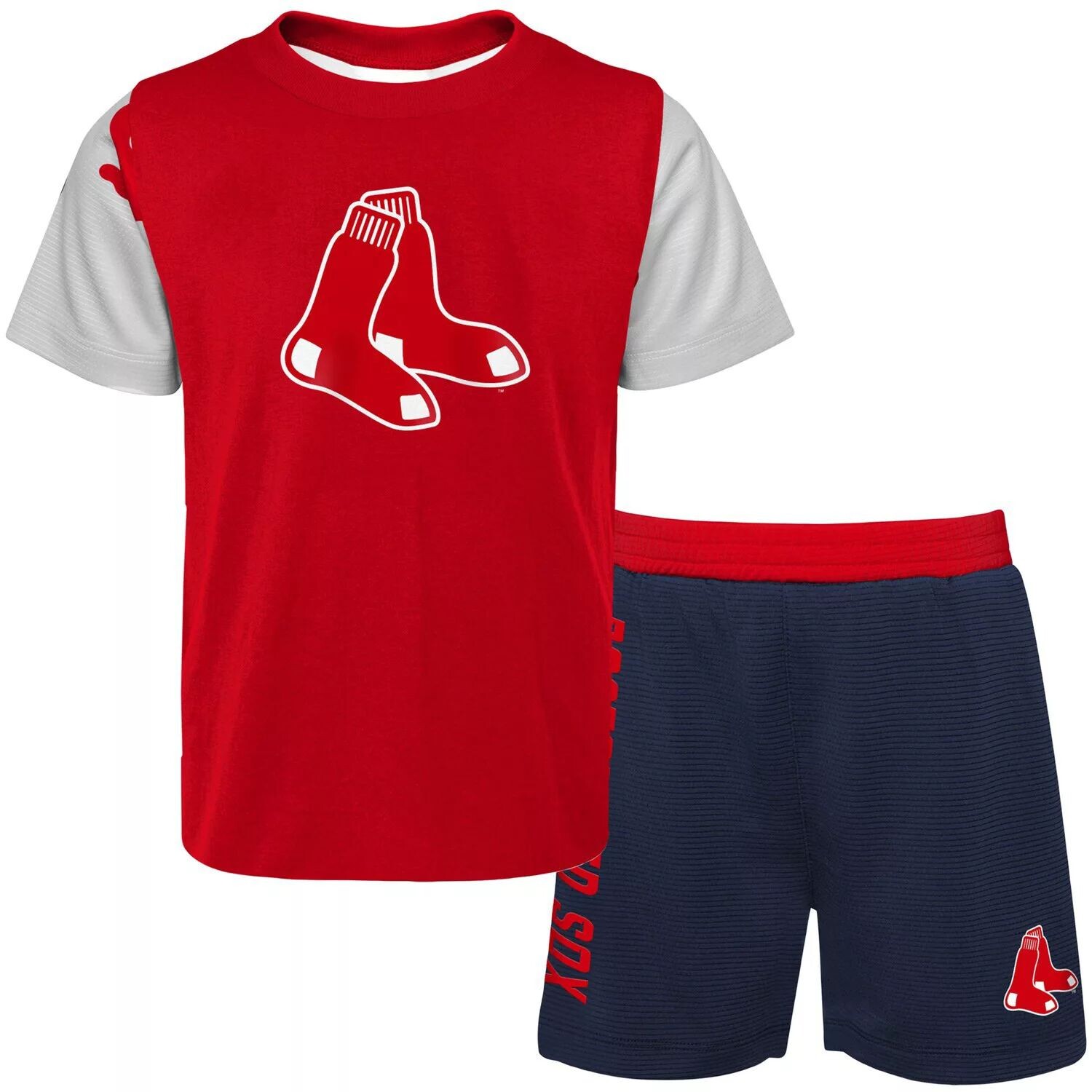 

Красный/темно-синий комплект футболки и шорт Boston Red Sox Pinch Hitter для новорожденных и младенцев Outerstuff