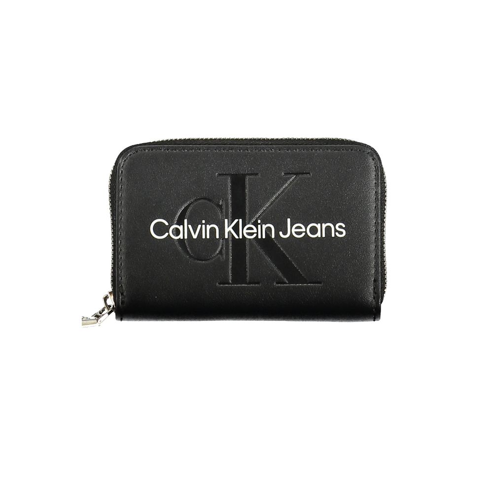 

Черный кожаный женский кошелек Calvin Klein