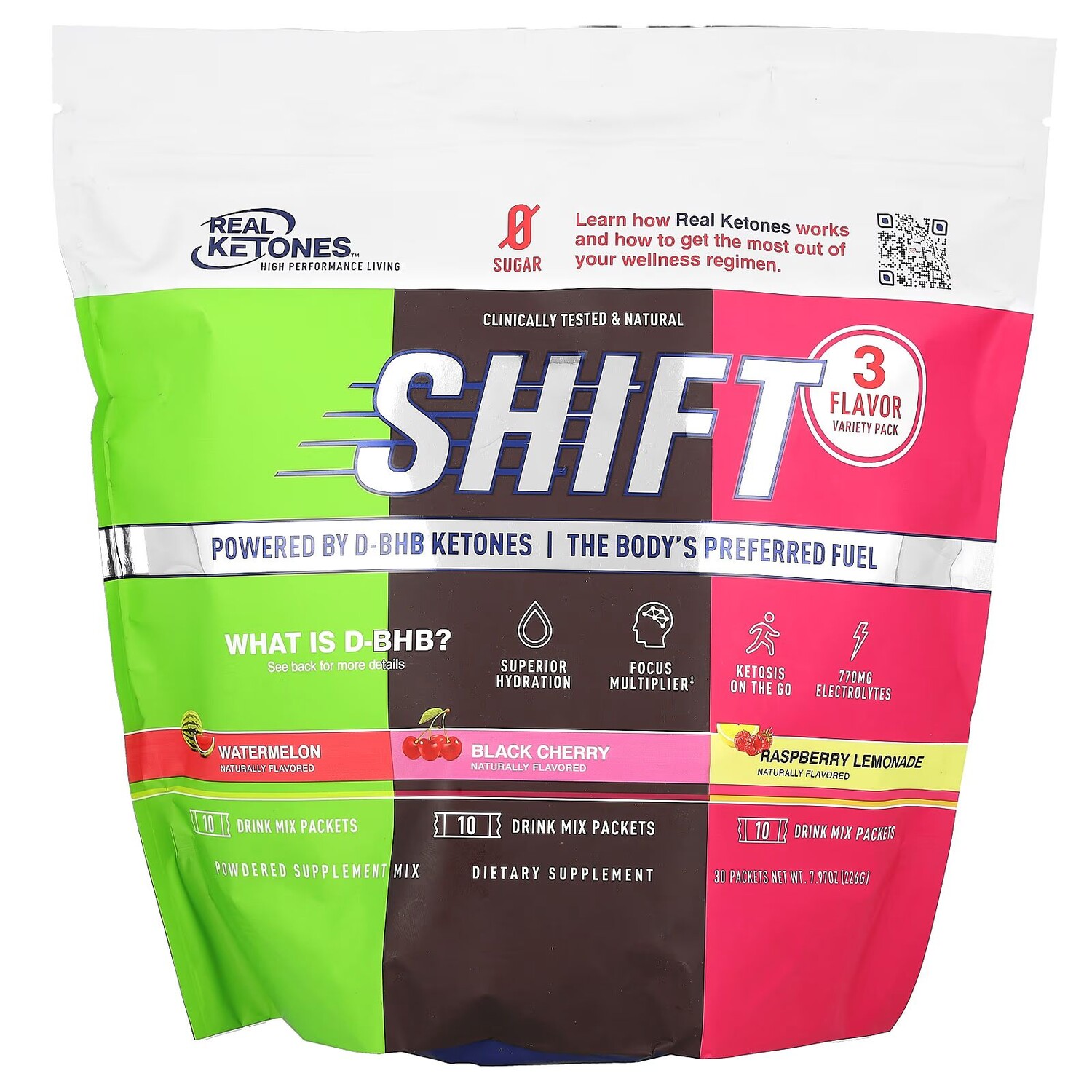 

Shift, разнообразный пакет, 30 пакетов Real Ketones