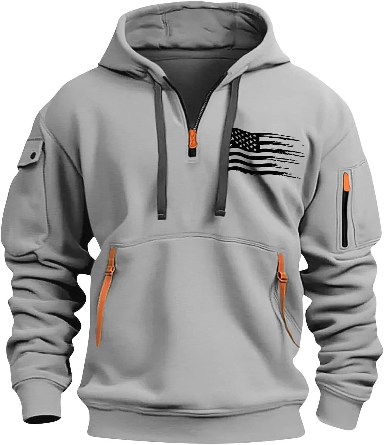 

Толстовка Quarter Zip для мужчин Mokaloha, длинный рукав, однотонная Cheyubny