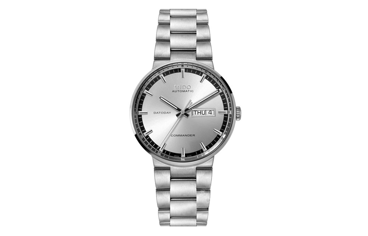 

MIDO Часы Commander Collection Automatic Mechanical Movement Unisex Watch 40mm Silver Dial Stainless Steel Watchband, Silver Dial