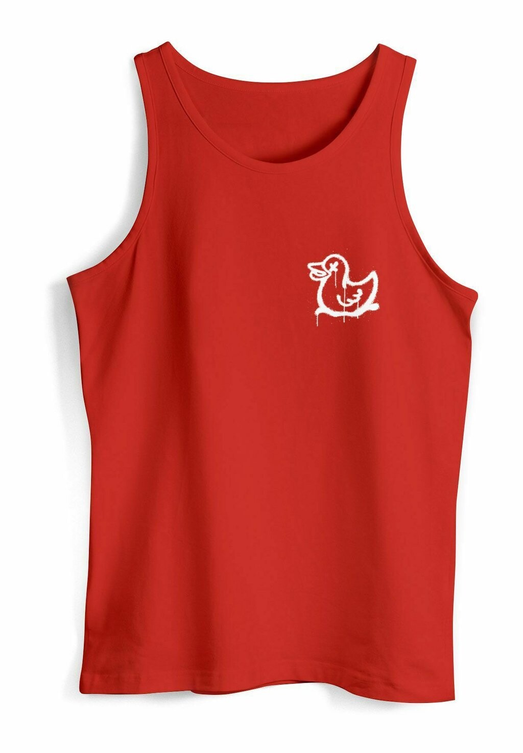

Топ TANK AUFDRUCK DRIPPY DUCK ENTE GRAFFITI STYLE PRINT Neverless, красный
