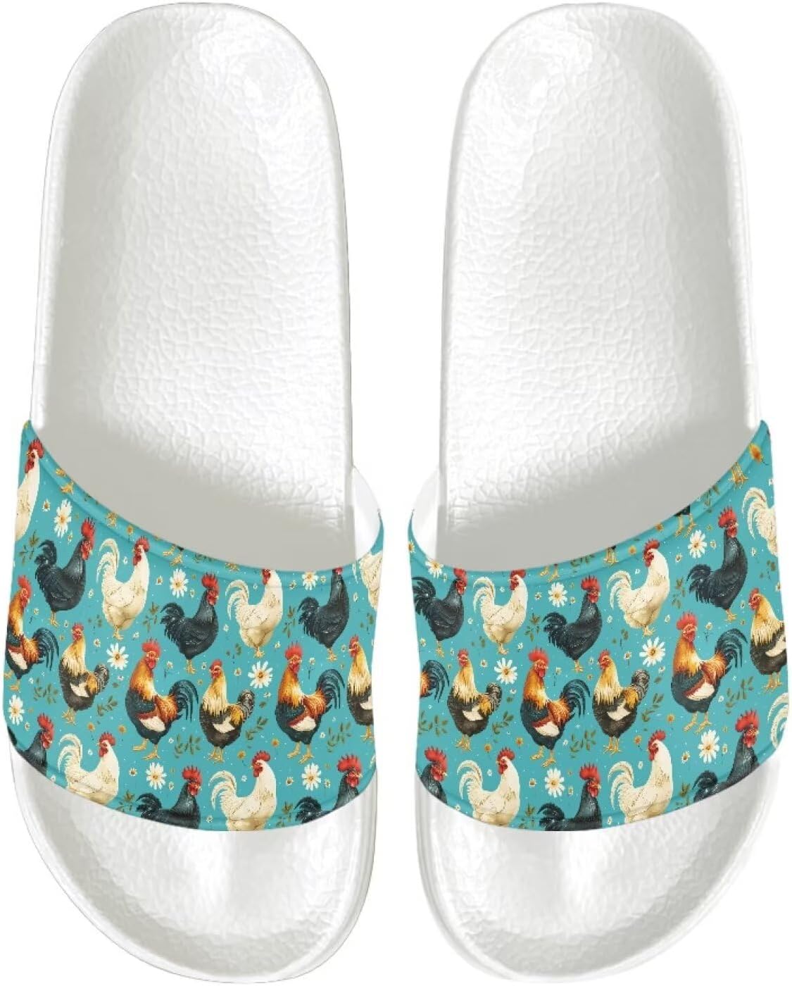 

Сандалии JUDENTIDOS с открытым носком, шлепанцы для душа, нескользящие, из EVA, для женщин, Rooster Chickens