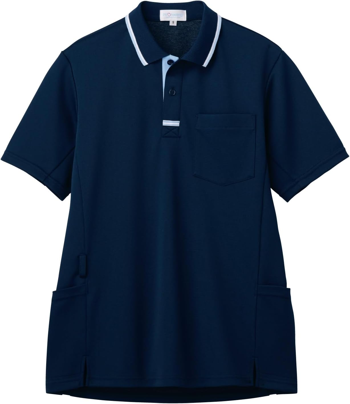 

Футболка-поло с коротким рукавом PROFeeling (унисекс) - прохладная, с боковыми карманами, лавандовый, темно-синий