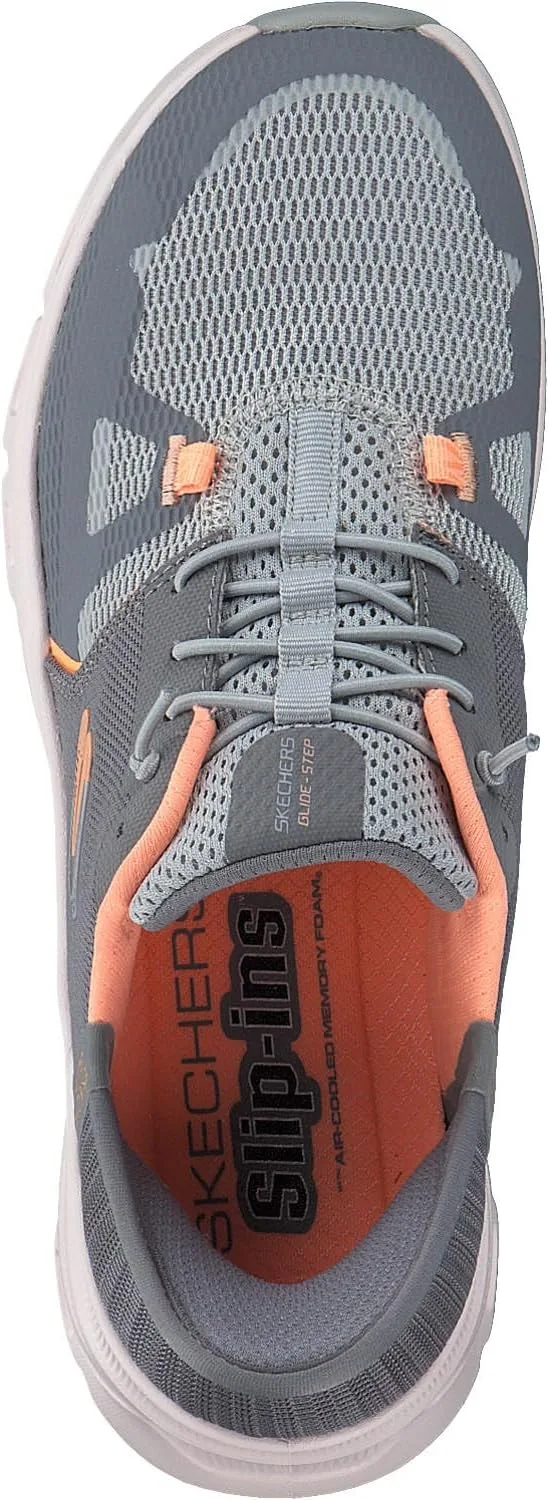Мужские кроссовки Skechers Glide-Step Pro без шнурков, оранжевый/серый — фото 2