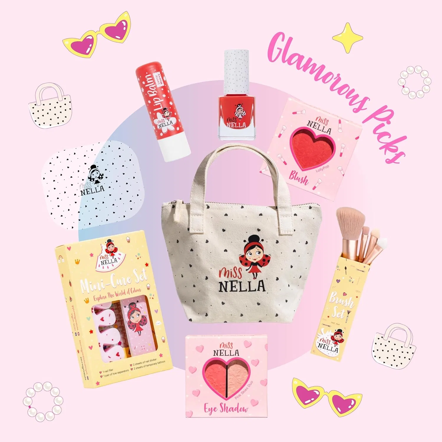 Детский набор косметики и лаков для ногтей «Glamorous Picks» от Miss Nella Miss Nella — фото 2
