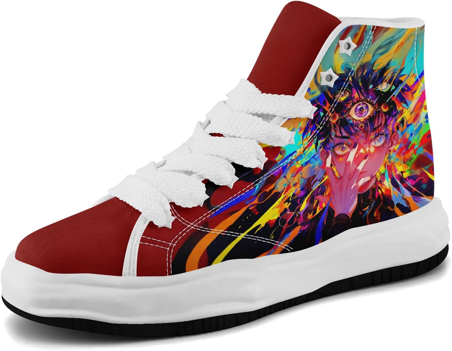 

Высокие кеды из холщовой ткани с черепами для мужчин и женщин, повседневная и комфортная обувь для скейтбординга, готический дизайн, противоскользящие теннисные кроссовки Coolcustomize, белый