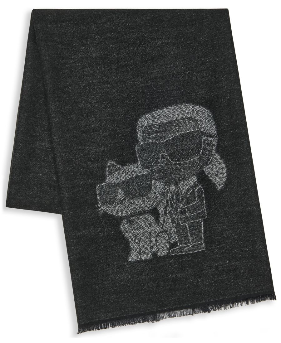 

Женский шарф-плед Хрустальный Карл и Шупетт KARL LAGERFELD PARIS, Black