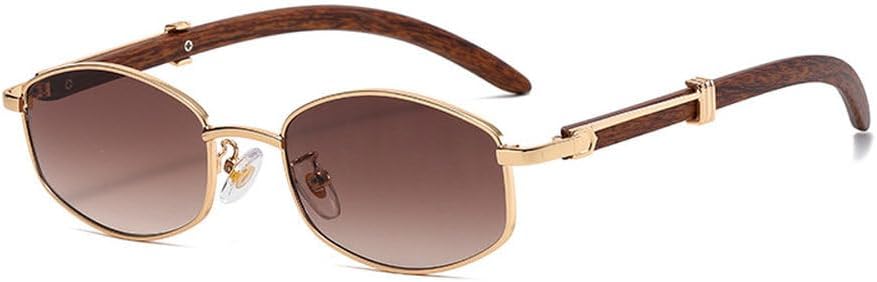 

Необычные модные солнцезащитные очки для женщин и мужчин, стильные ретро-очки в металлической оправе, очки для активного отдыха, очки для вождения WNCKSQ, C02 Gold Brown