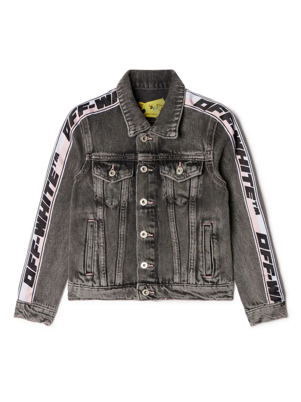 

Джинсовая куртка с логотипом OFF-WHITE KIDS, серый