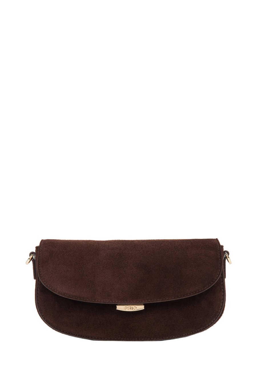 

Сумка кросс-боди ESTRO NA RAMIĘ W KSZTAŁCIE PODKOWY, Dark Brown