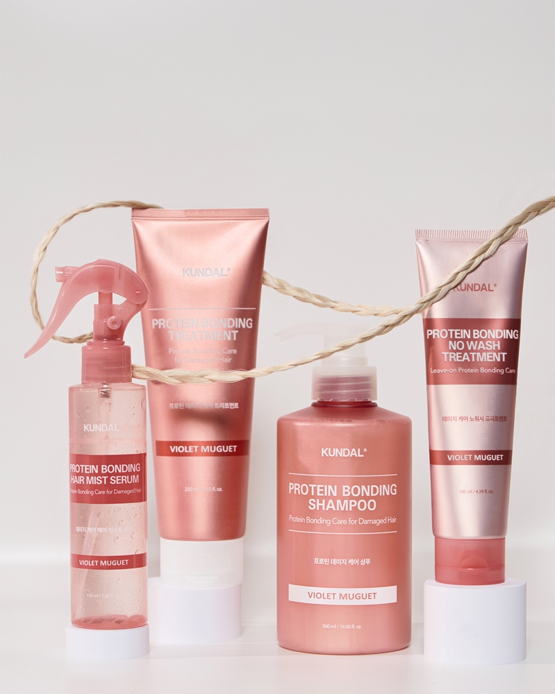 Сыворотка-Спрей для волос Protein Bonding Care, укрепляющая и восстанавливающая сыворотка для сухих и поврежденных волос Kundal, aromatas violet muguet 150 мл — фото 3