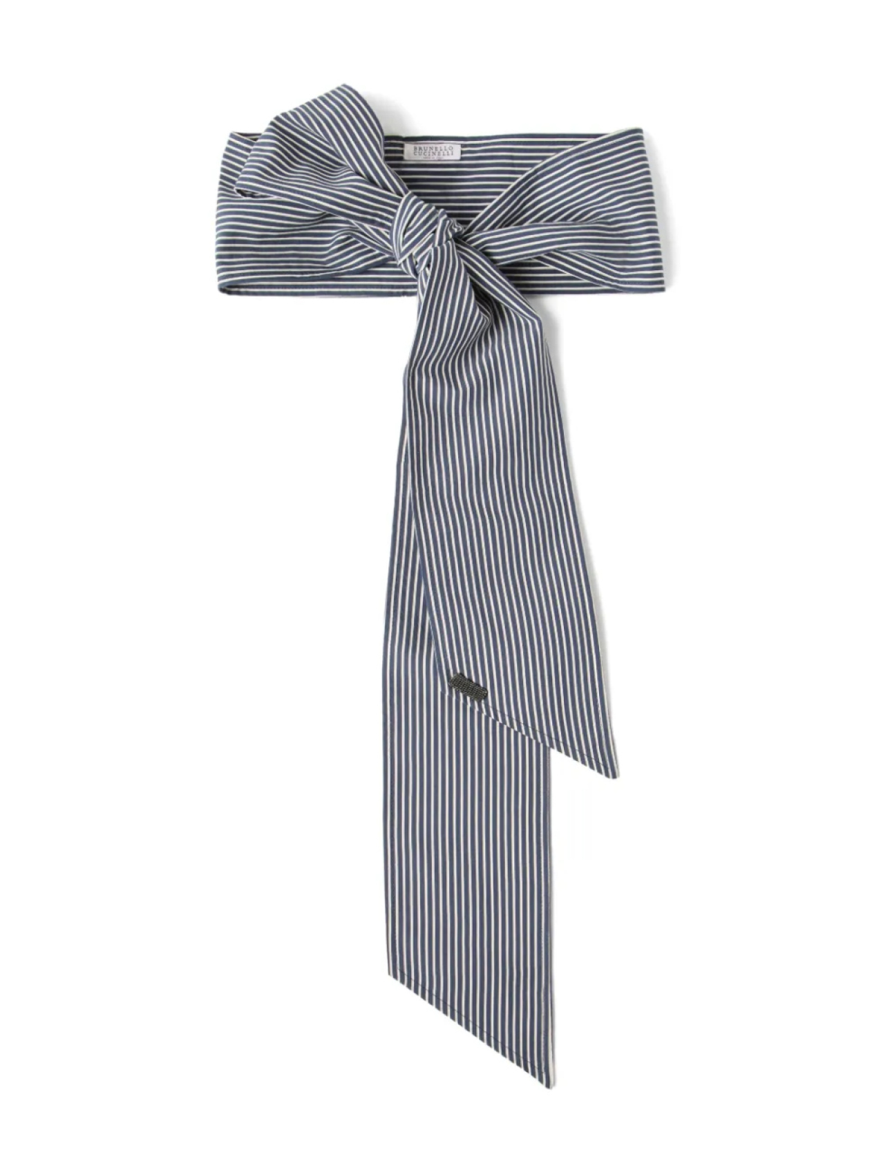 

Brunello Cucinelli поплиновый платок с декором Monili, синий
