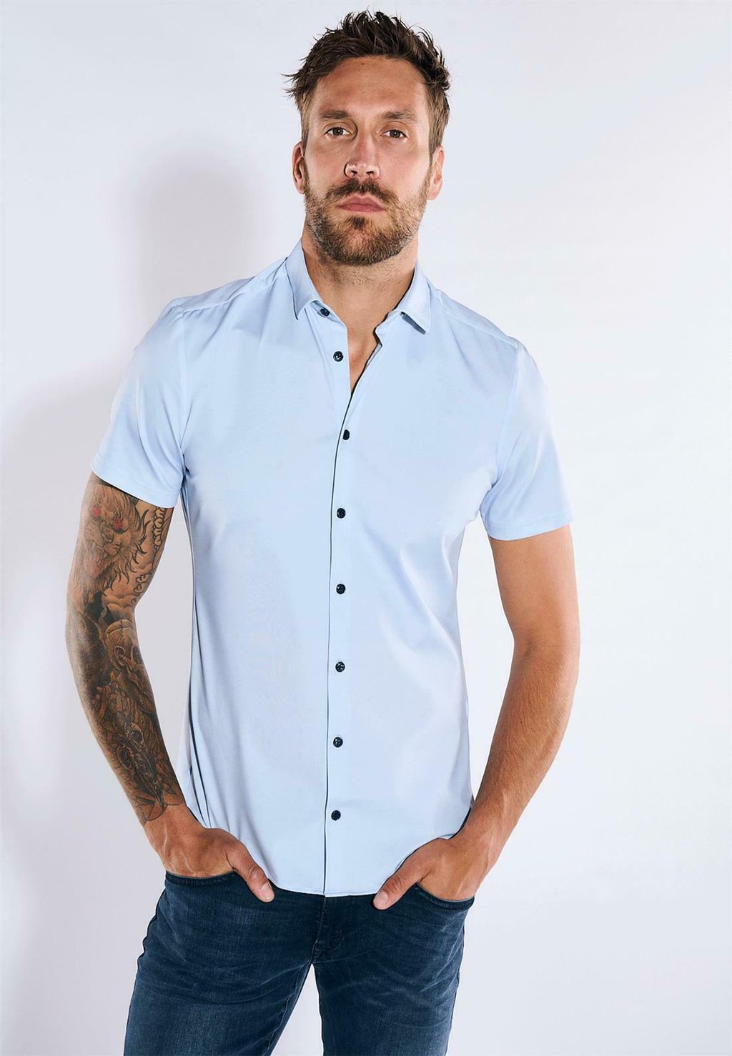 

Рубашка KURZARM SLIM FIT Emilio Adani, светло-голубой