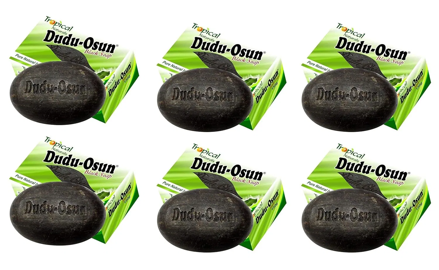 Африканское черное мыло Dudu-Osun 6 x 150 г Tropical Naturals