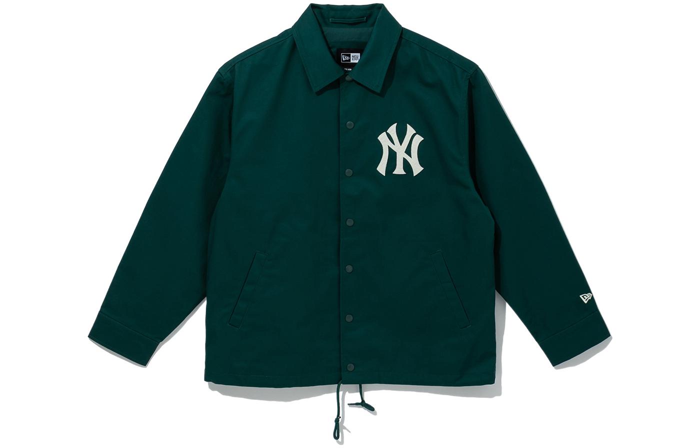 

New Era Куртка с воротником MLB весна-лето 2023 Нью-Йорк Янкиз тёмно-зелёная, Dark Green