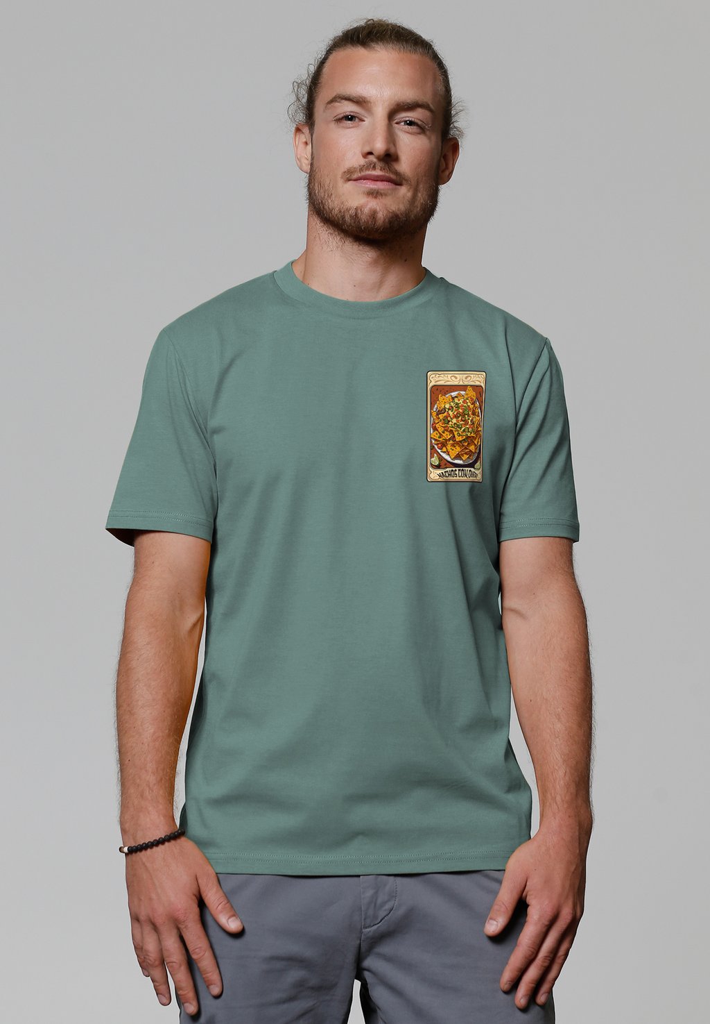 

Футболка с принтом TAROT NACHOS watapparel, темно-зеленый