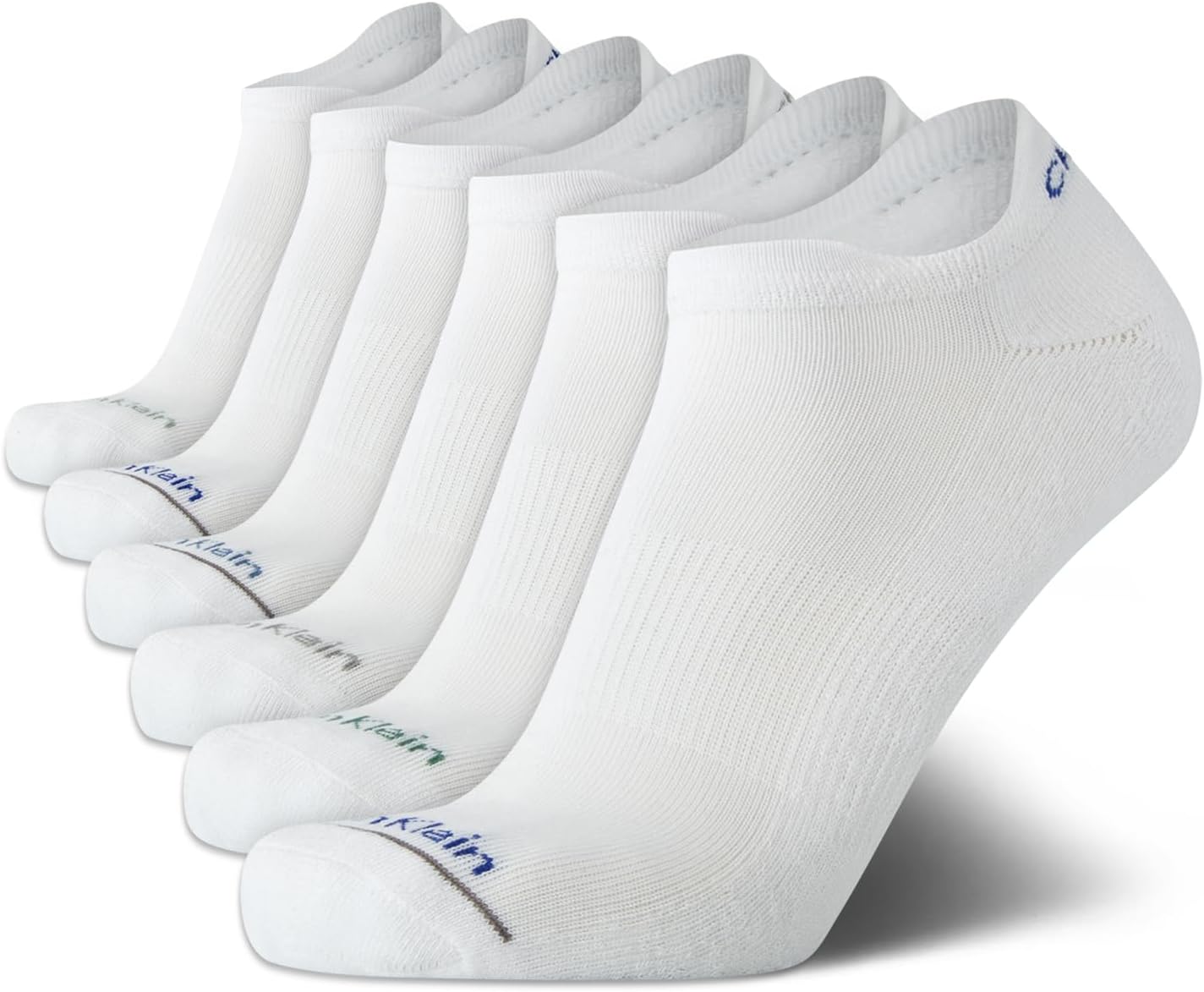 

Мужские носки Calvin Klein с амортизирующим вкладышем - 6 пар носков с низкой посадкой для кроссовок, лоферов, лодочек (размер: 7-12), White