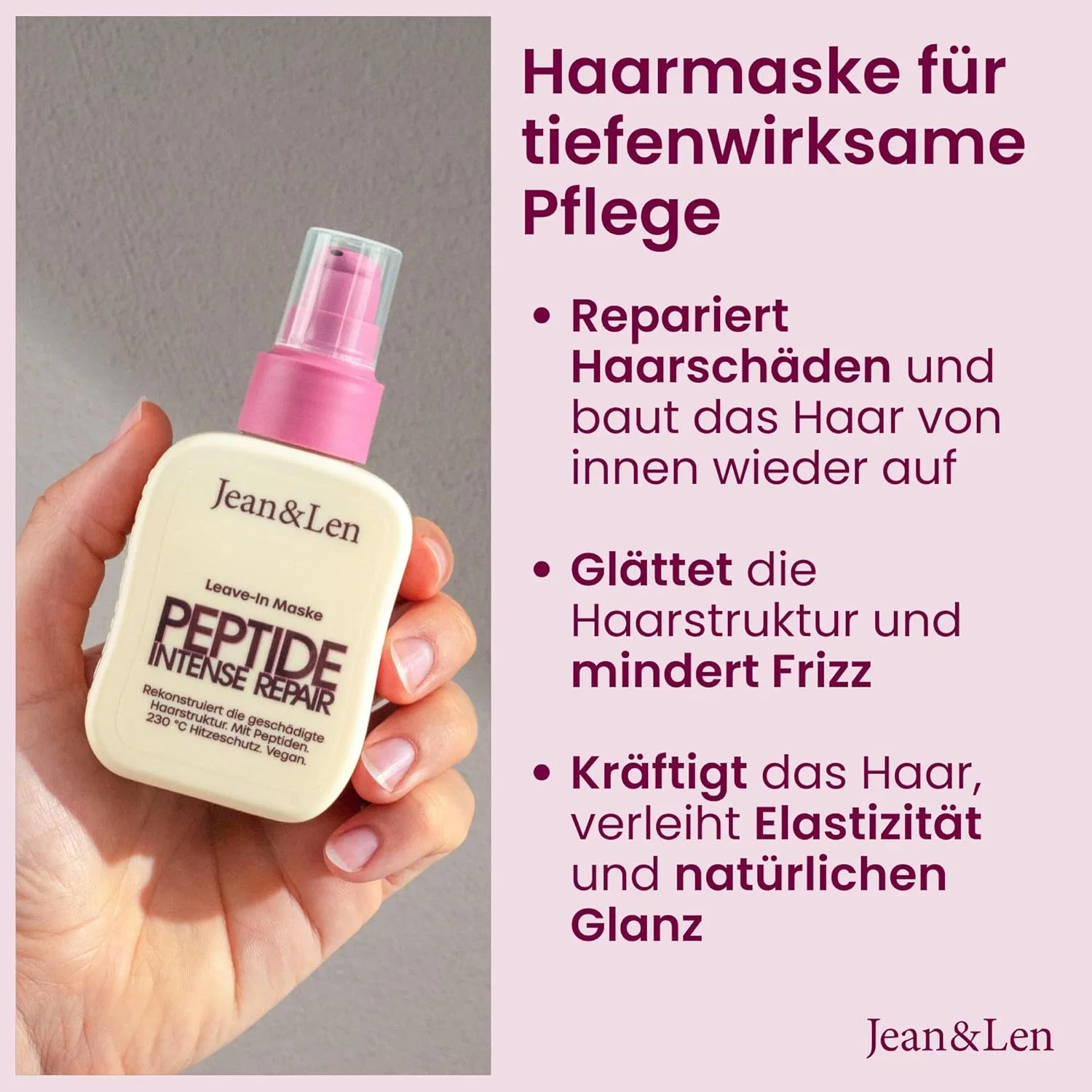 Набор несмываемых масок для волос Jean & Len Peptide Bond Repair, 6 x 100 мл Jean & Len — фото 3