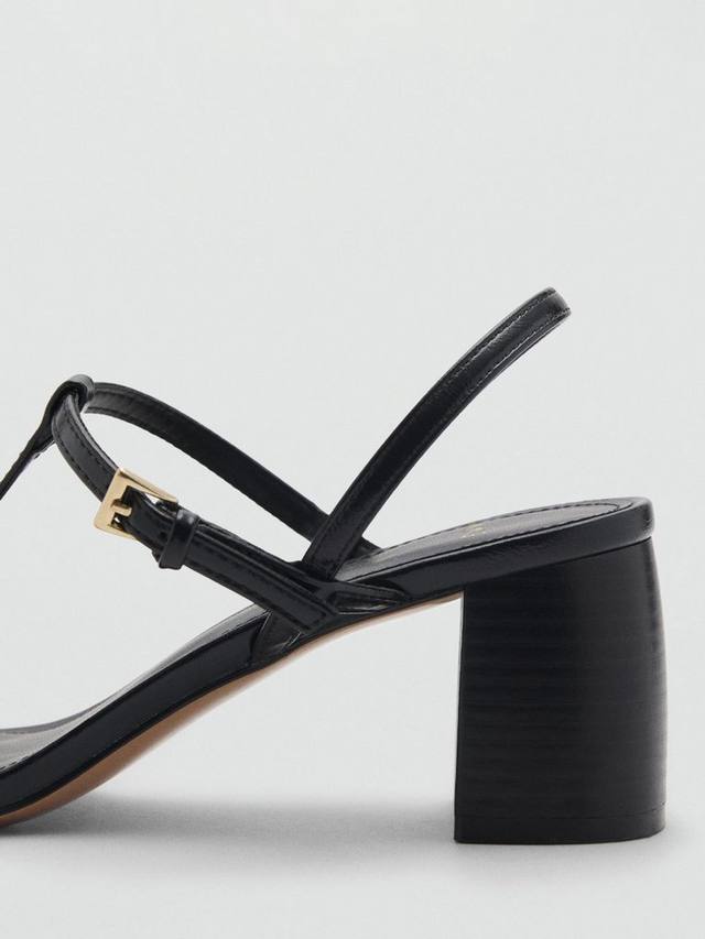 Oporta босоножки на устойчивом каблуке с ремешками Mango, Black — фото 3