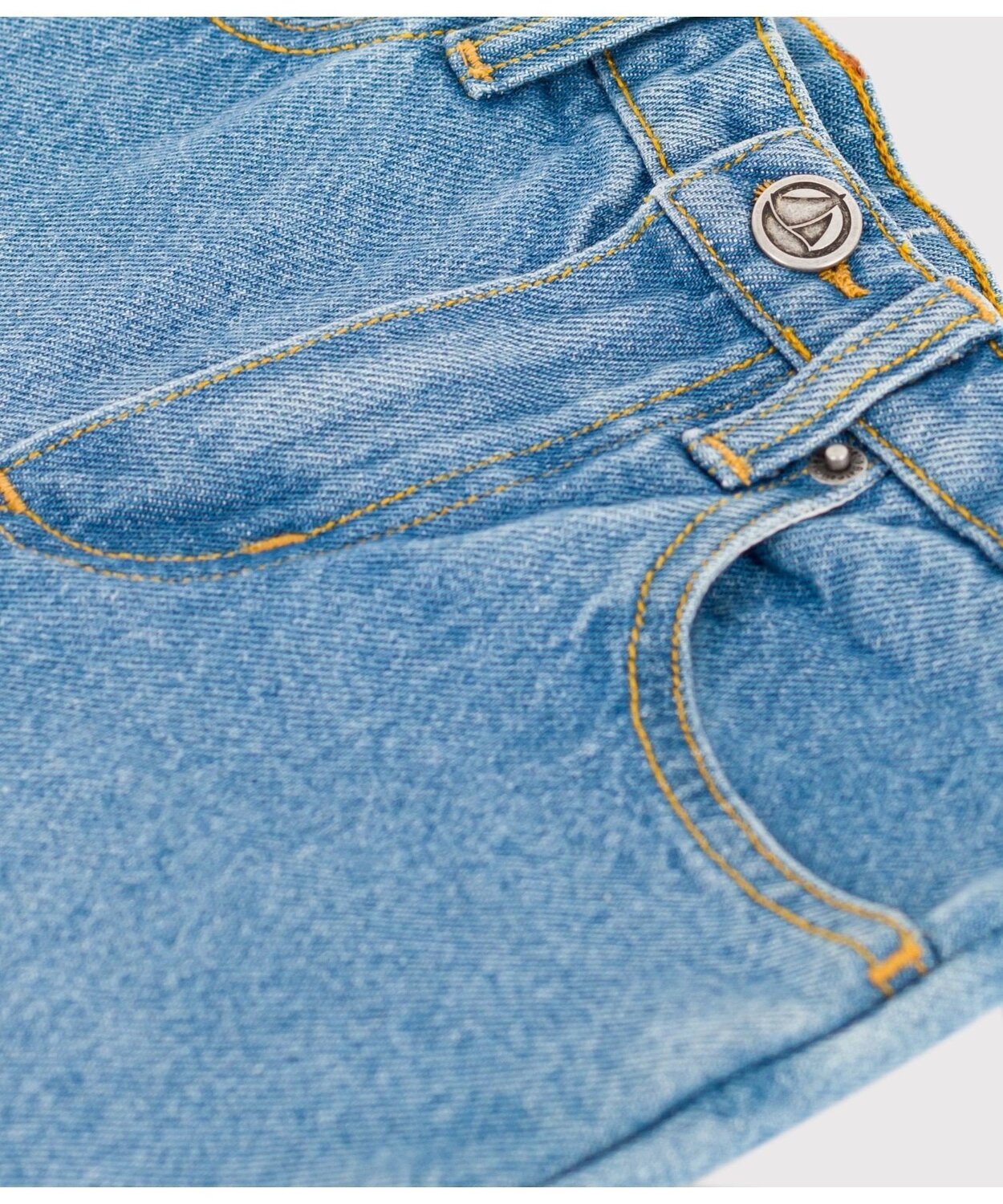 Джинсовые брюки PETIT BATEAU, Light blue — фото 3