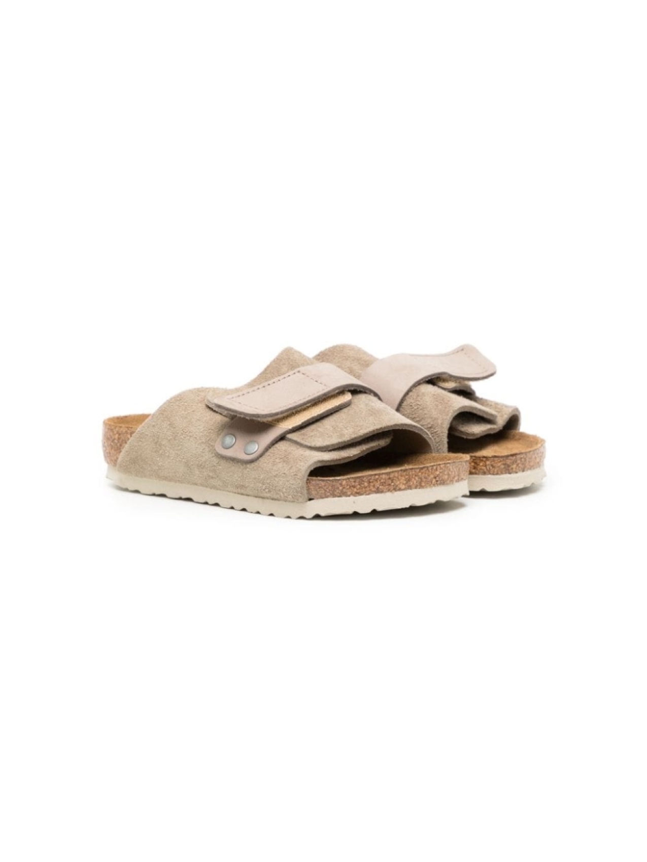 

Birkenstock Kids сандалии Kyoto на липучках, серый