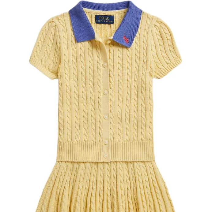 Детский комплект с юбкой Polo Ralph Lauren, светло-желтый — фото 4