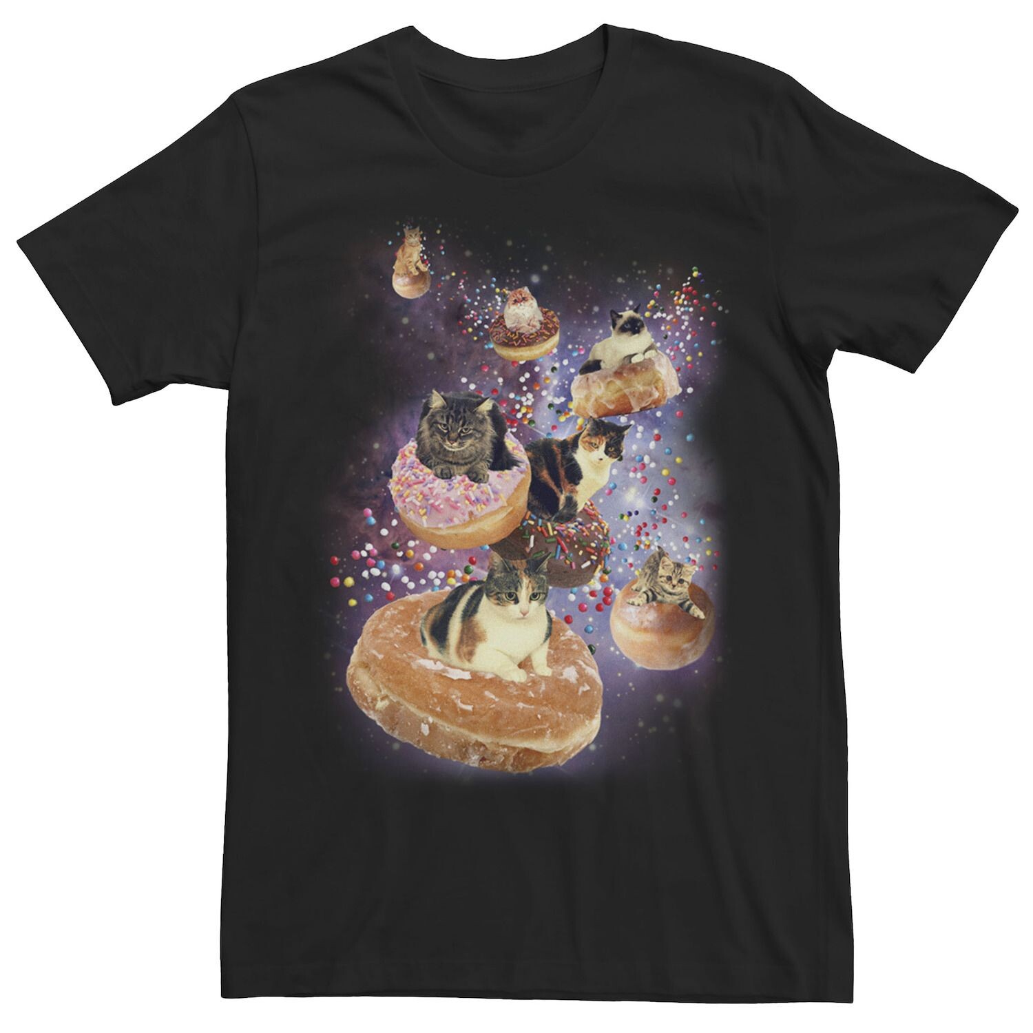 

Мужская футболка с рисунком Space Donut Cats Flight Licensed Character