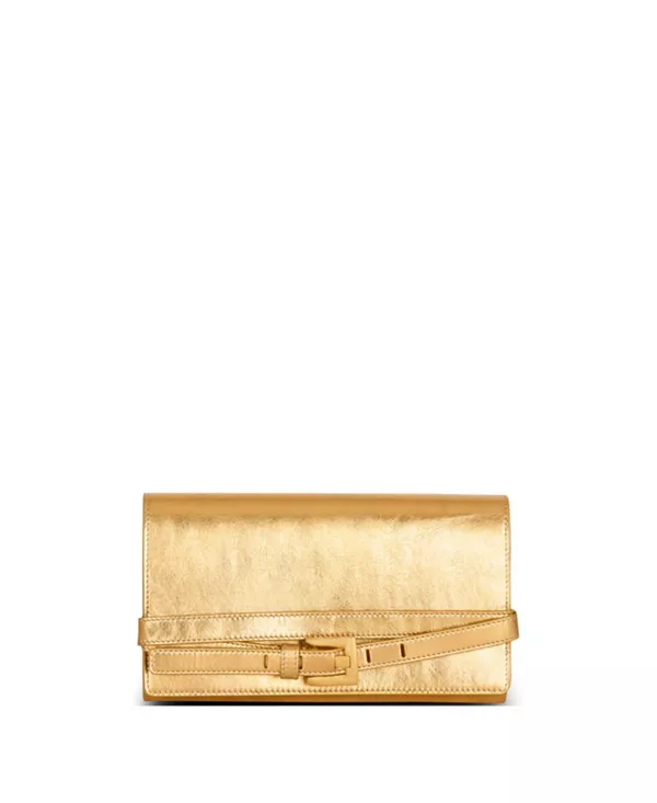 

Кошелек-Портмоне из люрексовой кожи Balmain, золотой