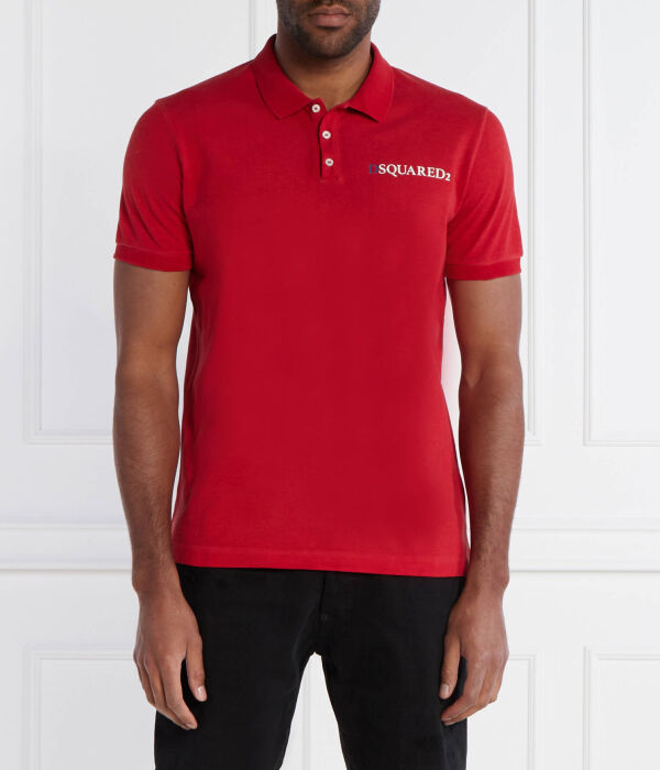

Поло Dsquared2 Tennis Slim Fit, красный