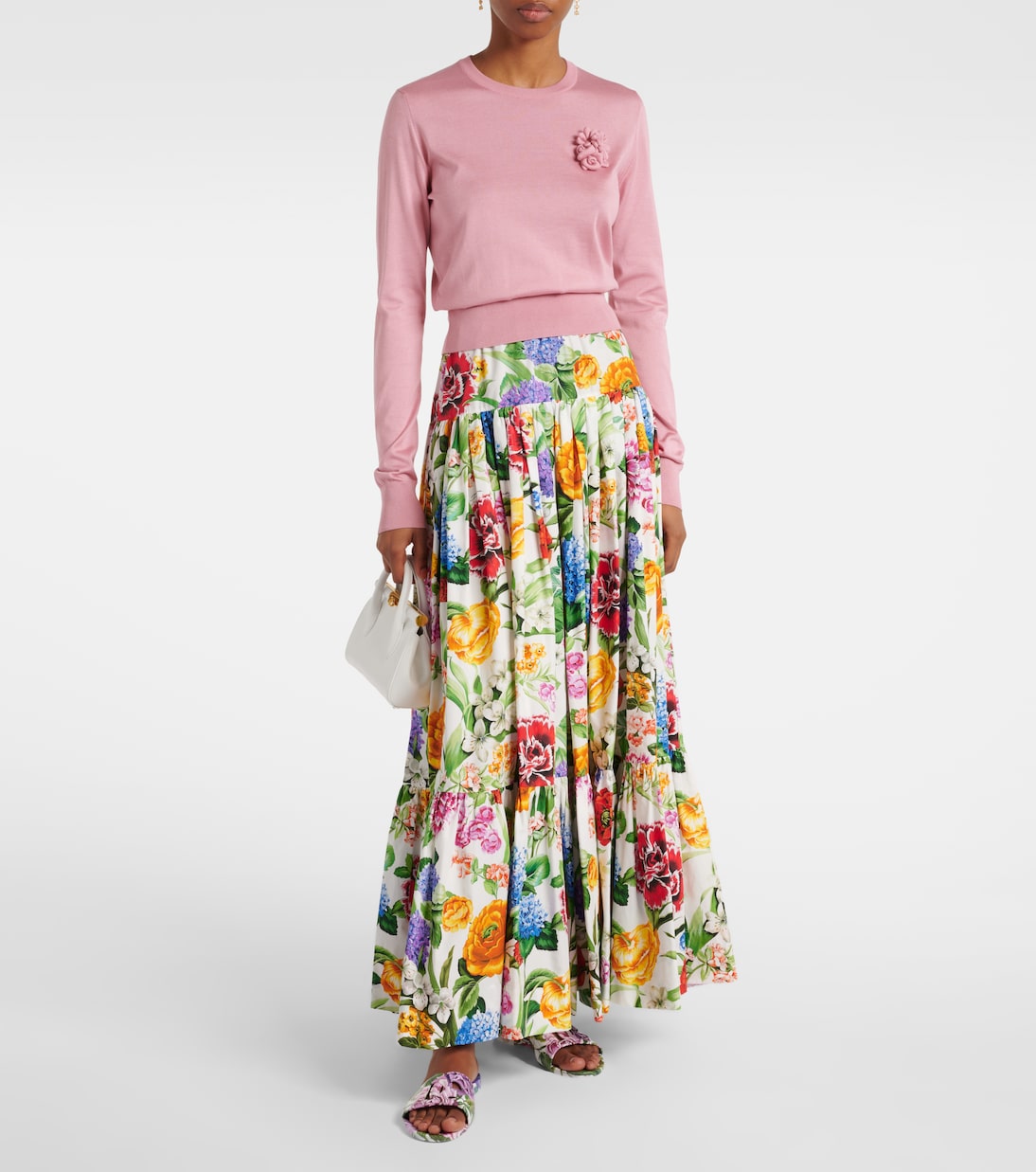 DG сандалии с цветочным вырезом Dolce&Gabbana, MIX FIORI CRETONNE — фото 3