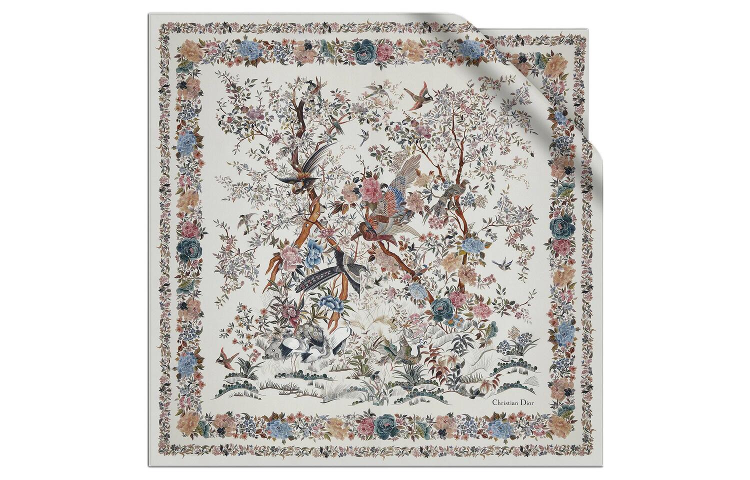 

Шелковый шарф Women's DIOR, белый