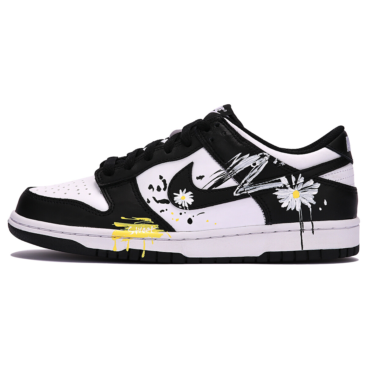 

Кроссовки Nike Dunk Skateboard Shoes Women's Low-Top Black White, Черный, Кроссовки Nike Dunk Skateboard Shoes Women's Low-Top Black White