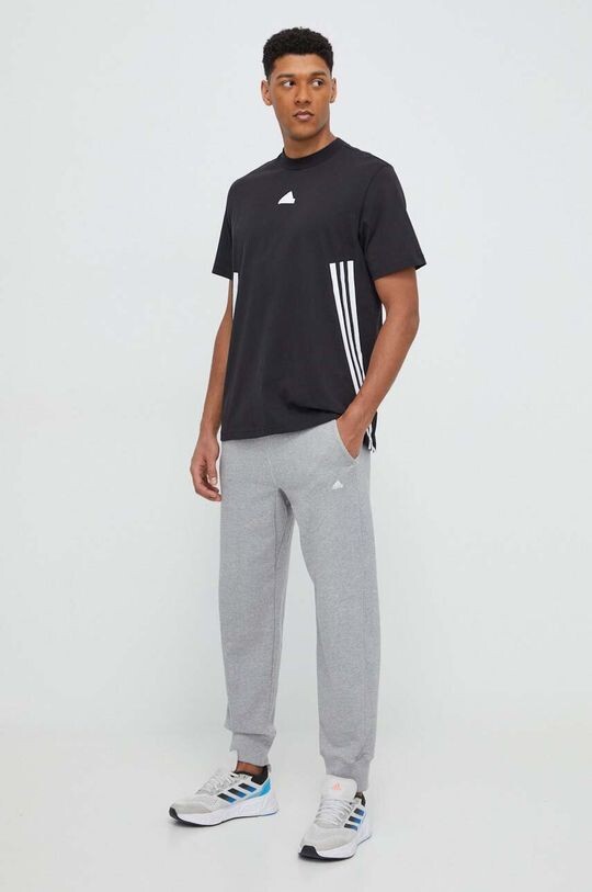 

Хлопковая футболка adidas, черный