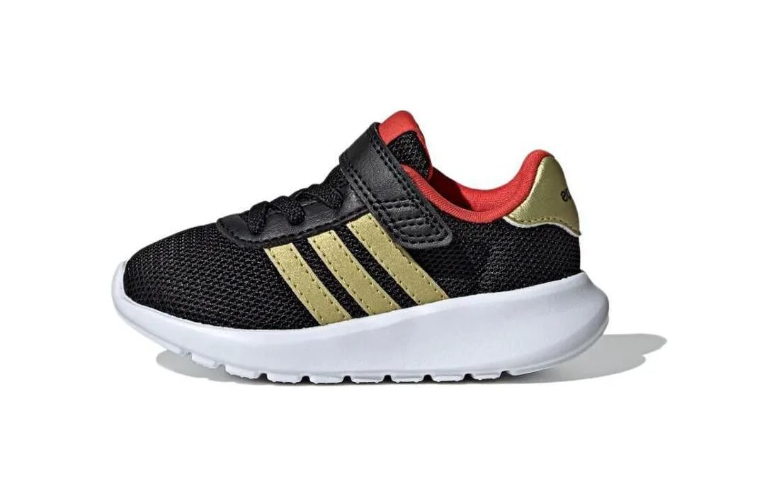 Adidas Neo Кроссовки Lite Racer 3.0 для малышей, черные, золотые, красные