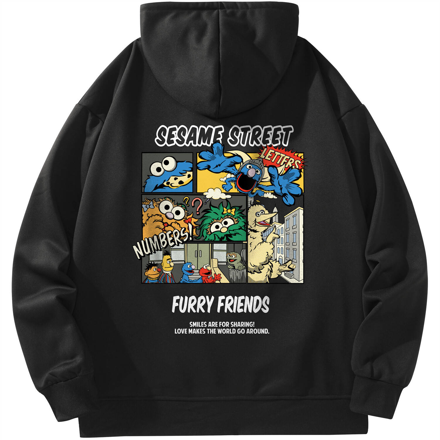 

SESAME STREET УЛИЦА СЕЗАМ Толстовки и свитшоты унисекс, Хаки