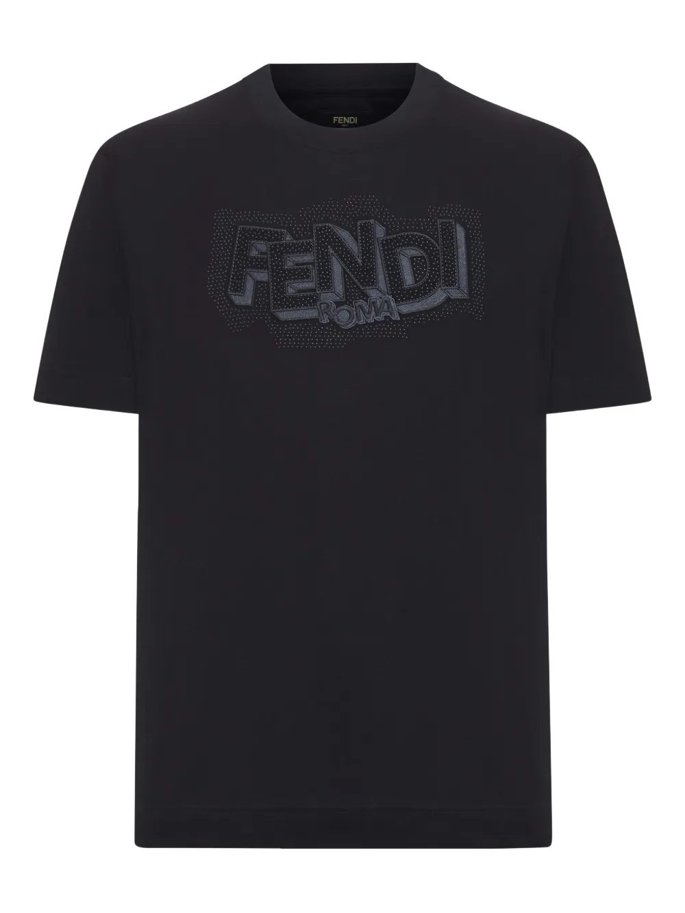 Футболка с вышивкой Fendi, черный