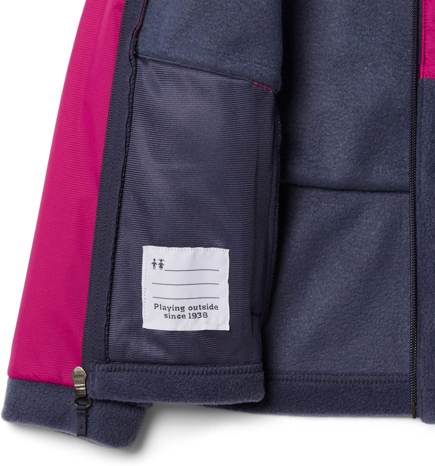 Columbia Benton Springs III Overlay Fleece для девочек, Nocturnal/Wild Fuchsia — фото 3