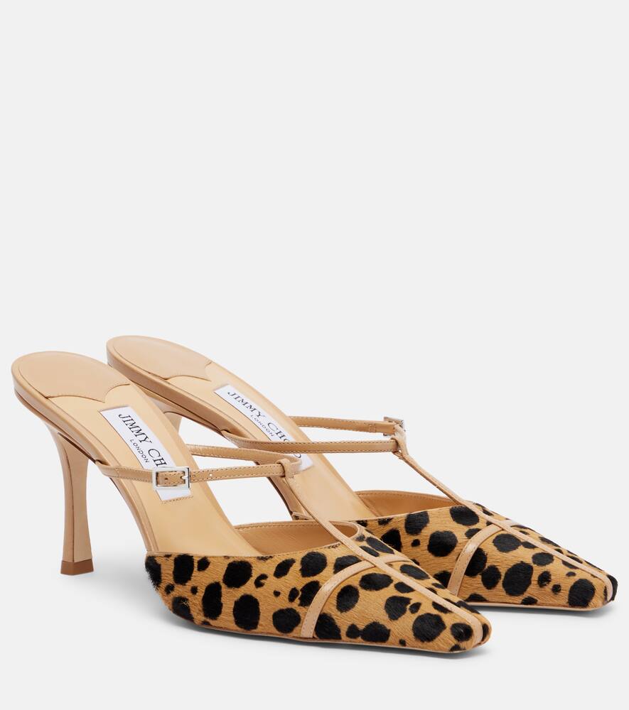Conner Ives Gloria 85 мюли из телячьей кожи Jimmy Choo, Natural Mix