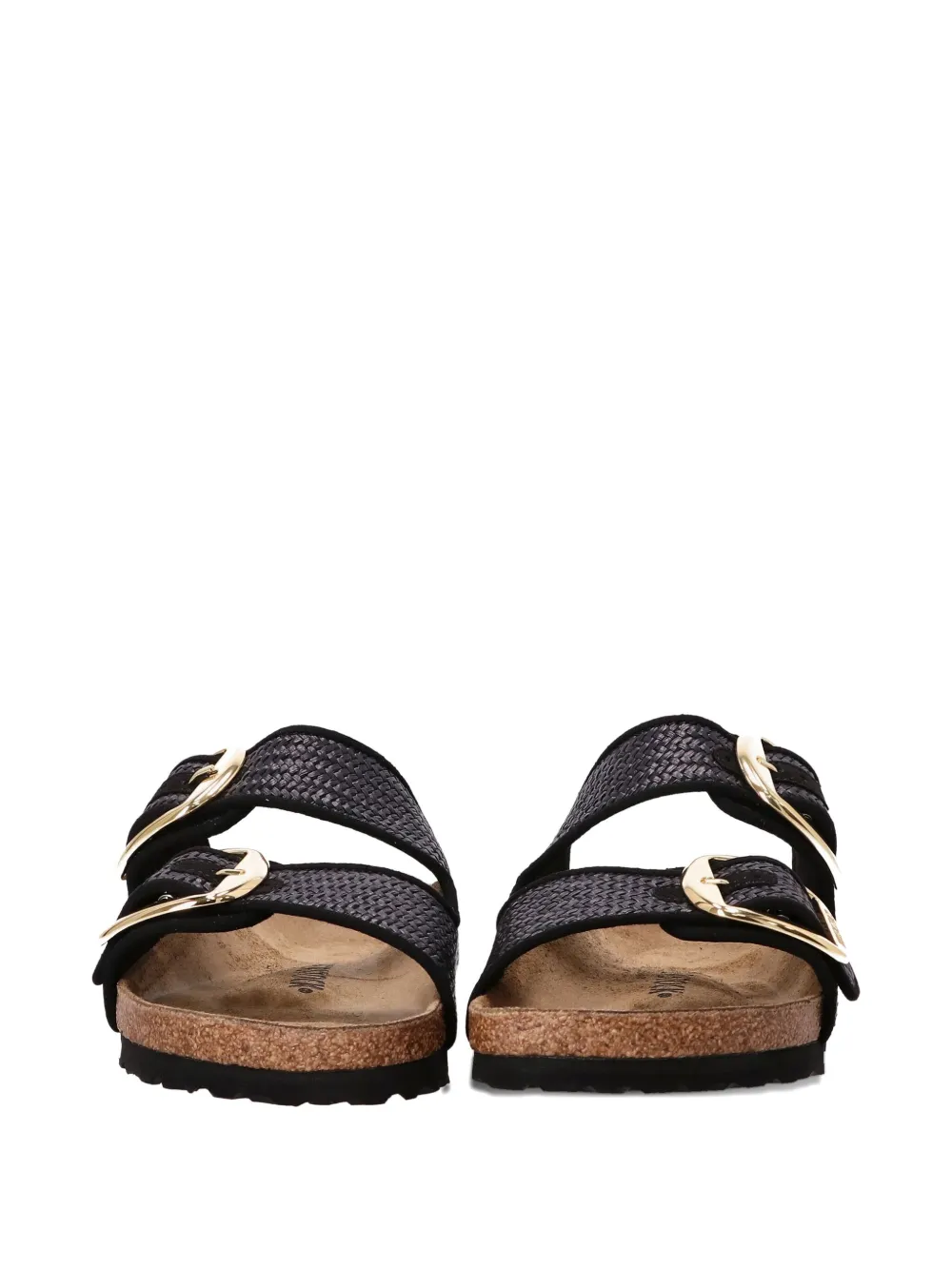 Плетеные сандалии с двойной пряжкой BIRKENSTOCK, черный — фото 3