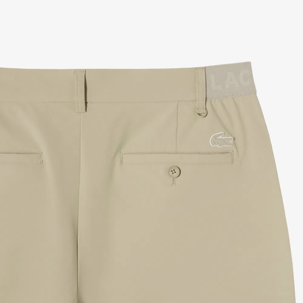 Мужские базовые шорты-бермуды бежевые от Lacoste — фото 3