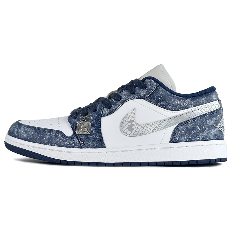 

Jordan Баскетбольные кроссовки Air 1 NR Gift Low Top Vintage, мужские, сине-белые