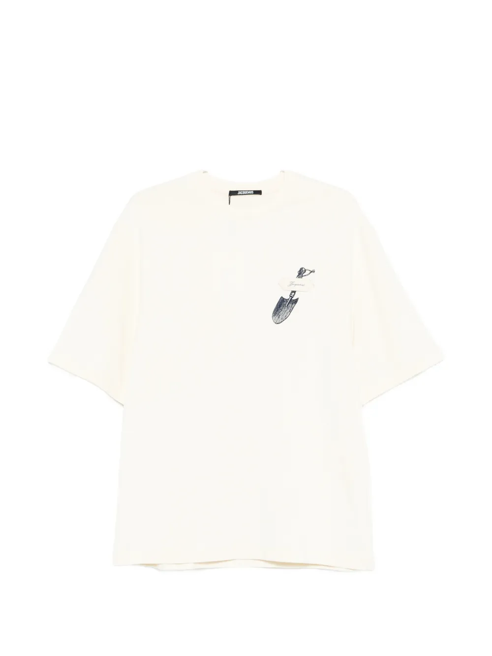 Футболка с вышивкой в виде лопаты Jacquemus, бежевый
