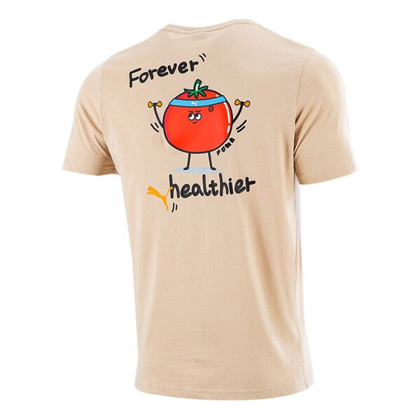 

Футболка club graphic t-shirt 'beige' Puma, бежевый