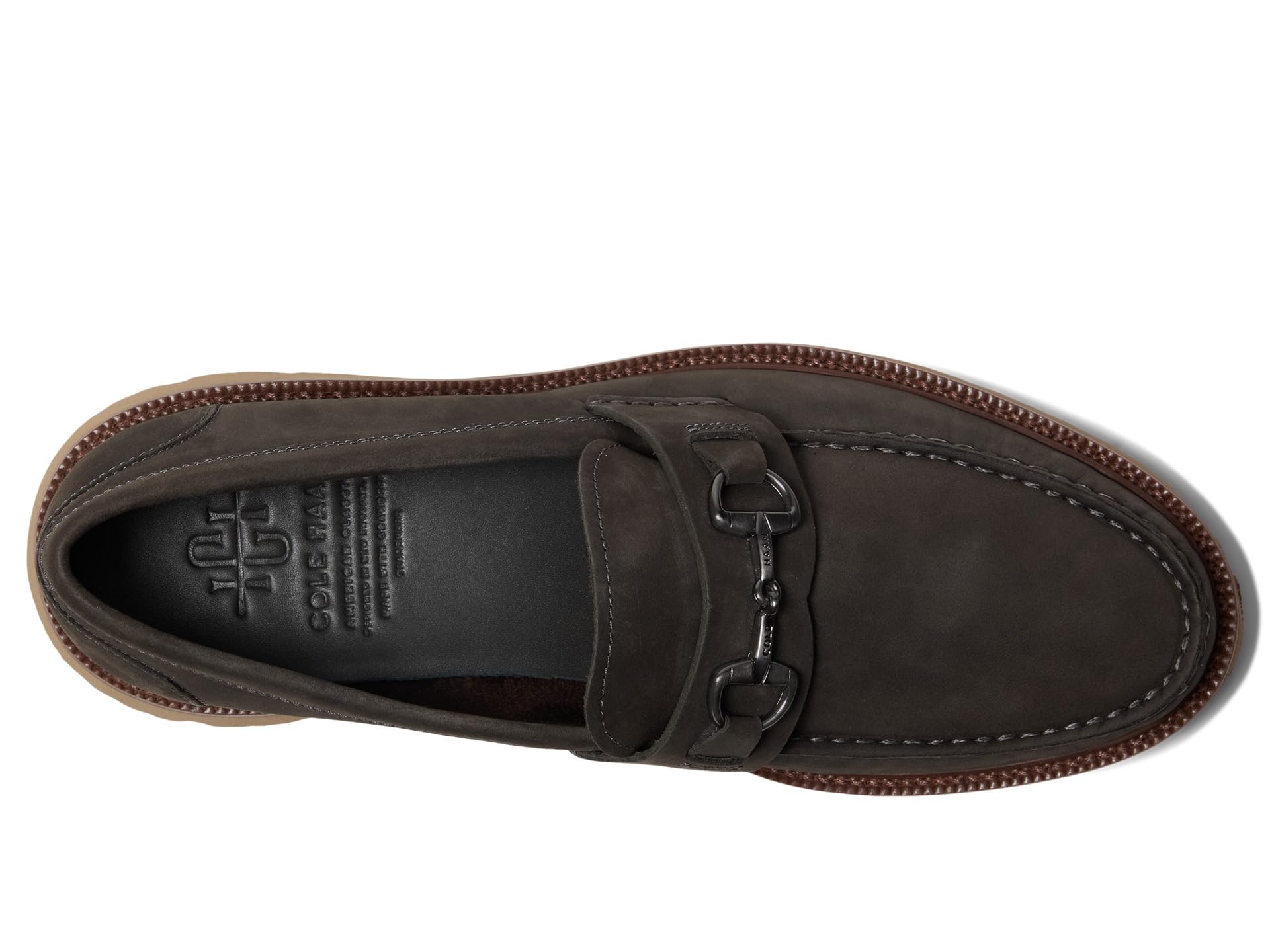 Лоферы Cole Haan American Classics Bit Loafers, цвет Raven Nubuck/Dark Latte — фото 2