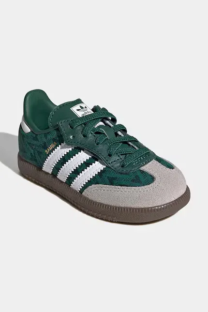 Кроссовки детские SAMBA OG Adidas Originals, зеленый — фото 2