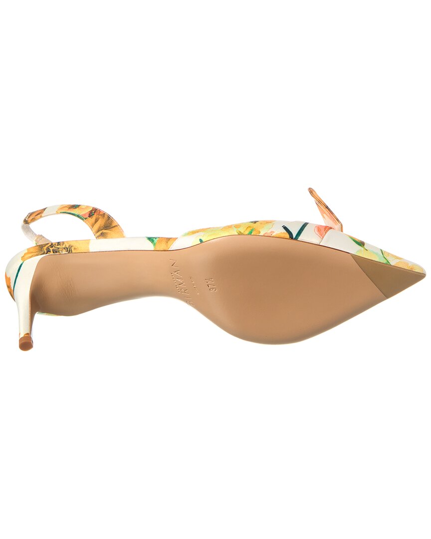 Туфли-лодочки Alexandre Birman Clarita 60 Satin Slingback, желтый — фото 4