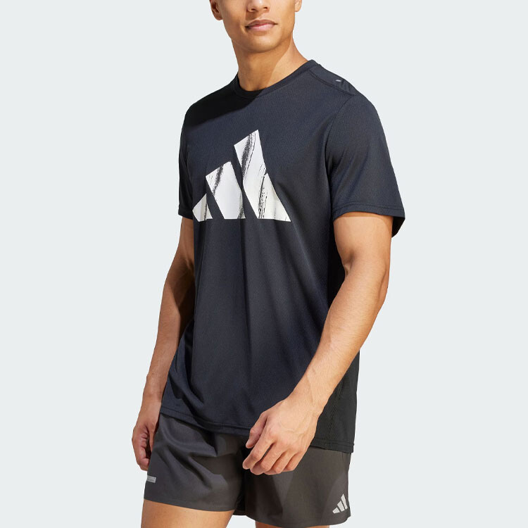 BRAND LOVE Футболка мужская черная Adidas, черный — фото 2