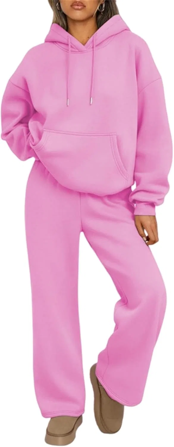 Спортивный костюм из 2 предметов, оверсайз, Pink