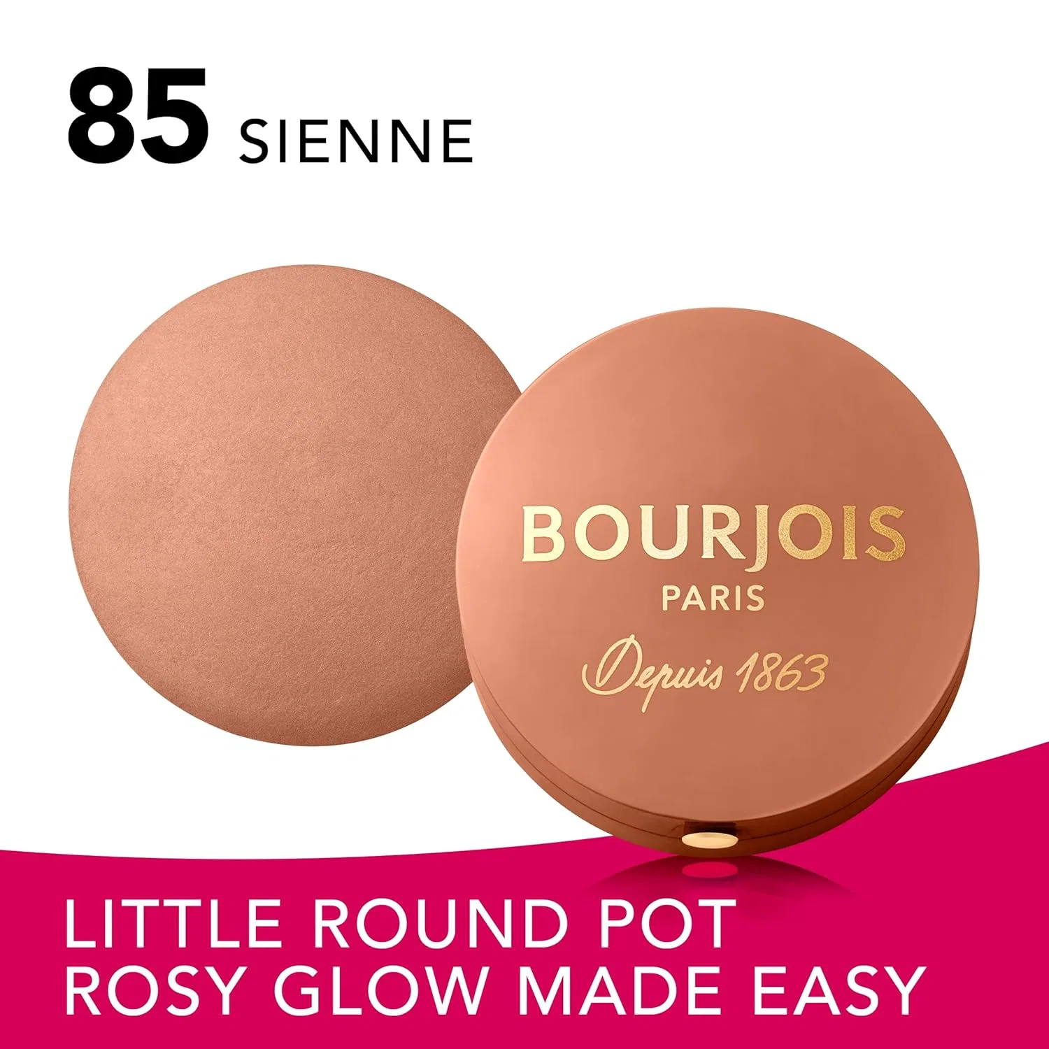 Румяна Bourjois Little Round Pot, 2.5 г Bourjois, 85 Sienne — фото 4